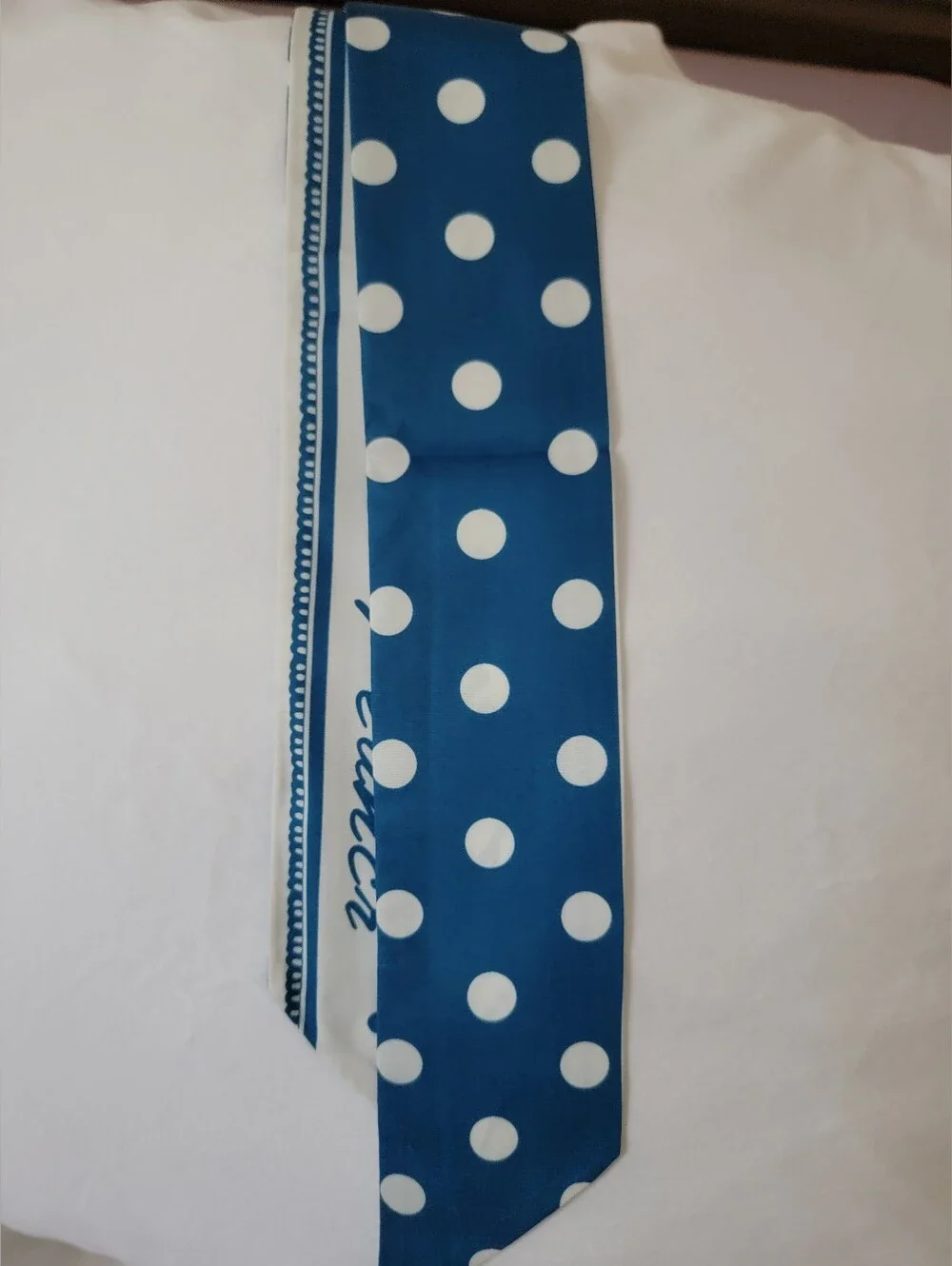 Blue Polka Dot Scarf